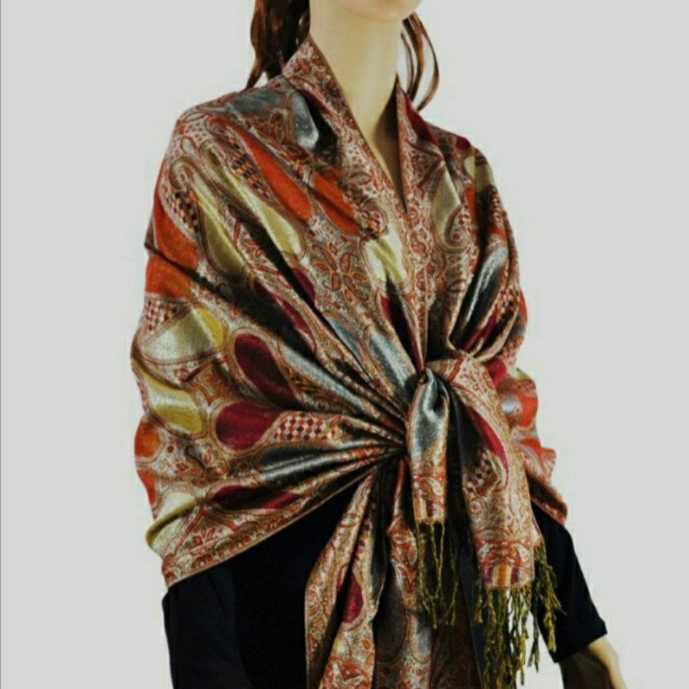 Metallic Pashmina Scarves
